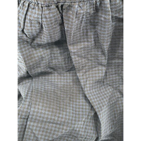 UNIQLO Women's Navy-Black Gingham Split Tie-Neck Sleeveless Belted Dress SZ XS - Picture 7 of 13